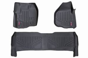 M-51213 | Heavy Duty Floor Mats [Front/Rear] - (12-16 Ford Super Duty Crew Cab | Raised Pedal)