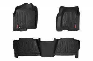 M-29913 | Heavy Duty Floor Mats [Front/Rear] - (99-06 Chevy Silverado / GMC Sierra Crew Cab)