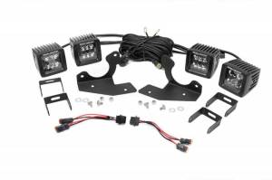 Rough Country - 70762 | Rough Country LED Fog Light Kit For Chevrolet Silverado 1500/1500 HD/ 2500 HD/3500 HD | 2007-2014 | Black Series - Image 1