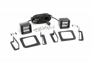 Rough Country - 70689 | GMC 2-inch Cree LED Fog Light Kit (Black Series | 14-15 Sierra 1500) - Image 1
