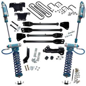 K166KG | Superlift 4 Inch 4-Link  Suspension Lift Kit With King Coilovers & Shocks (2017-2022 F250, F350 Super Duty 4WD | Diesel)