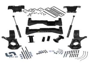 K894 | Superlift 8inch Suspension Lift Kit with Shadow Shocks (2007-2016 Silverado, Sierra 1500 2WD | OE Cast Steel Control Arms)