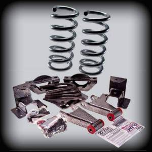 DJM2099-24 | DJM Suspension 2 Inch Front / 4 Inch Lowering Kit (2003-2006 Silverado, Sierra 1500 2WD | Crew Cab with Welded Eye Hanger ONLY)