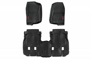 M-60112 | Rough Country Floor Mats Front & Rear 4 Door For Jeep Wrangler JL Unlimited 4WD | 2018-2023