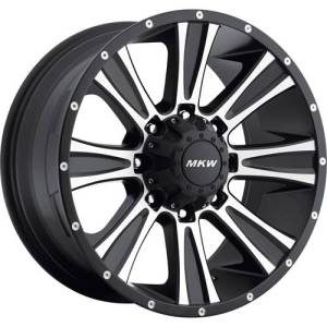 M87-2090817010B | MKW Alloy M87 20X9, 8X170 +10 | Black Finish With Machine Face | Only SOLD IN COMPLETE SETS OF 4