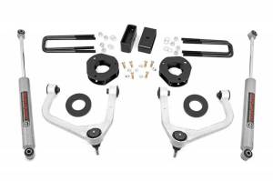 29531 | Rough Country 3.5 Inch Lift Kit For Chevrolet Silverado 1500 2/4WD | 2019-2024 | Factory Multi-leaf Spring, Strut Spacers With N3 Rear Shocks