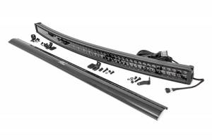 72954BD | Rough Country 54 Inch Black Series Curved Dual Row LED Light Bar With Cool White DRL | Universal