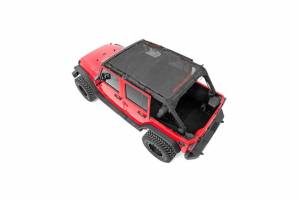 85110 | Jeep Wrangler JK Unlimited Mesh Bikini Top Plus (07-18 4-Door | Black)