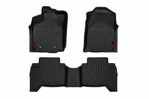 M-71216 | Rough Country Floor Mats Front & Rear For Toyota Tacoma 2/4WD | 2016-2023