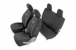 91006 | Jeep Neoprene Seat Cover Set | Black [11-12 Wrangler JK | 2 Door]