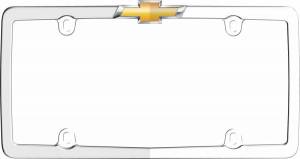 10437 | Cruiser Accessories Chevrolet, Chrome / Gold License Plate Frame