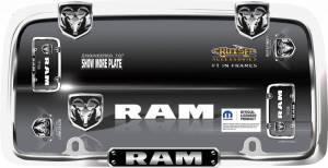 11135 | Ram, Chrome / Black License Plate Frame