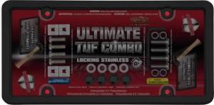 62520 | Cruiser Accessories Ultimate Tuf Combo Black License Plate Frame | Smoke