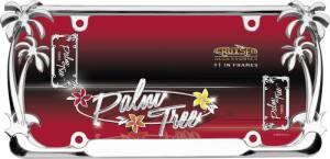 19003 | Cruiser Accessories Palm Tree, Chrome License Plate Frame