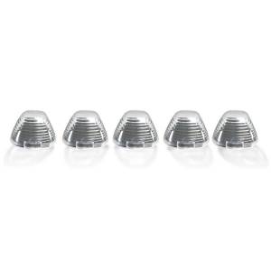 264142CL | (5-Piece Set) Clear Cab Roof Light Lenses Only & Amber Xenon Bulbs