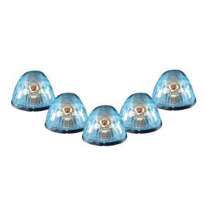 264141SW | (5-Piece Set) Super White Cab Roof Light Lens with Amber 194 Bulbs