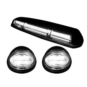 264155WHBKHP | (3-Piece Set) Smoked Cab Roof Light Lens with White High-Power OLED Bar-Style LED’s