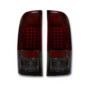 264172RBK | Straight aka “Style” Side LED Tail Lights – Dark Red Smoked Lens
