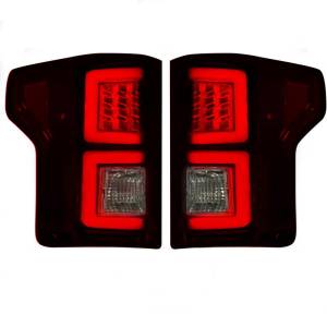 264268RBK | (Replaces OEM Halogen Style Tail Lights) LED Tail Lights – Dark Red Smoked Lens