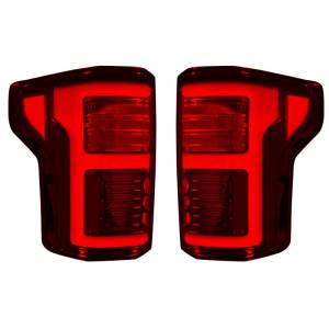 264268LEDRBK | (Replaces OEM LED Style Tail Lights w Blind Spot Warning System) OLED Tail Lights – Dark Red Smoked Lens