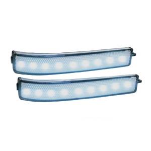 264241WHCL | Side Mirror Lenses w/ WHITE LED Running Lights or Turn Signals (2-Piece Set) – Clear Lens