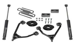 3850 | Superlift 3.5 Inch Suspension Lift Kit with Shadow Shocks (2007-2016 Silverado, Sierra 1500 4WD | OE cast Steel Control Arms)