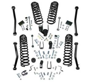 K186 | Superlift 4 Inch Dual Rate Coil Spring Suspension Lift Kit with Shock Extensions (2018-2023 Wrangler JL 4WD)