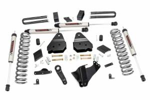 56370 | 4.5 Inch Ford Suspension Lift Kit w/ V2 Monotube Shocks (Diesel Engine, With Overloads)