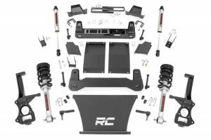 21771 | Rough Country 6 Inch Lift Kit For Chevrolet Silverado 1500 2/4WD | 2019-2023 | 4.3L; 5.3L; 6.2L Engine, Rear Multi-leaf Spring, N3 Struts With V2 Rear Shocks