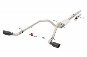 96007 | Dual Cat-Back Exhaust System w/ Black Tips (14-18 GM 1500 | 5.3L)