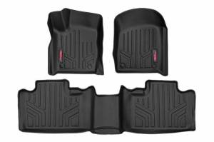 M-60305 | Heavy Duty Floor Mats [Front/Rear] - (13-20 Jeep Grand Cherokee WK2 w/ Factory "Post" Style Floormat Connector)