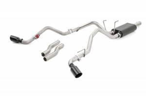 96009 | Rough Country Performance Dual Cat-Back Exhaust Black Tip System 4.7L/5.7L For Ram 1500 / Ram 1500 Classic 2/4WD | 2009-2023