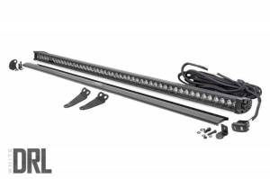 93035 | Polaris 50-Inch Single-Row Lower Windshield LED Kit | Black Series w/ White DRL (19-20 General)