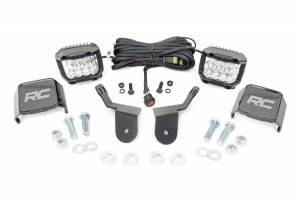 92012 | Rough Country Dual LED Cube Light Kit For Honda Pioneer | 2016-2022 | 3" Osram Wide-Angle Series