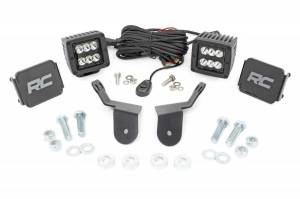 92009 | Rough Country Dual 2 Inch LED Cube Light Kit For Honda Pioneer | 2016-2022 | Black Series