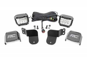 93023 | Polaris Dual LED Cube Kit - Black Series w/ 3in Osram Wide Angle LED (16-21 General)