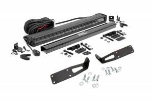 Rough Country - 70568BL | Dodge Hidden Bumper Kit w/ 20-inch LED Light Bar| Black Series (03-18 Ram 2500/3500) - Image 1