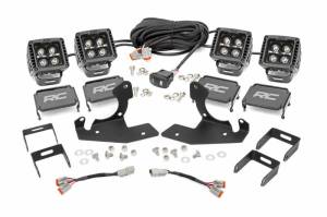 Rough Country - 70628DRLA | Rough Country LED Fog Light Kit For Chevrolet Silverado 2500 HD/3500 HD | 2011-2014 | Black Series With Amber DRL - Image 1