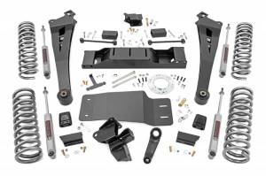 38330 | Rough Country 5 Inch Lift Kit For Diesel Ram 2500 4WD | 2019-2023 | Dual Rate Coil Springs, Standard Non-AISIN Transmission, Premium N3 Shocks