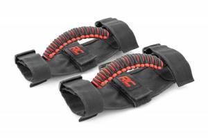 117610 | Rough Country Grab Handles Corded Neoprene Cover With Velcro For 3 Inch Roll Bars | Pair, Universal