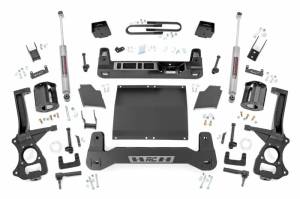 21731D | Rough Country 6 Inch Lift Kit Strut Spacers / N3 Rear Shocks (2019-2024 Silverado 1500 | 2.7L, 3.0L Diesel Engine | Muti-Leaf Spring)