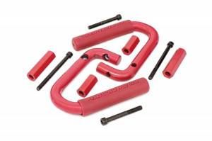 Rough Country - 6501RED | Rough Country Grab Handles For Jeep Wrangler JK (2007-2018) | Red, Front Position - Image 1