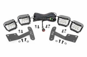 70839 | Toyota 3-inch LED Lower Windshield Ditch Kit (14-20 Tundra | 3in Osram Wide Angle Series)