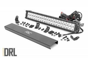 70920DA | 20-inch Cree LED Light Bar - (Dual Row | Chrome Series w/ Amber DRL)