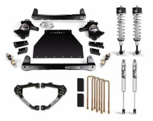 210-P0958 | Cognito 4-Inch Performance Lift Kit With Fox PS IFP 2.0 Shocks (2007-2018 Silverado/Sierra 1500 2WD/4WD With OEM Cast Steel Control Arms)