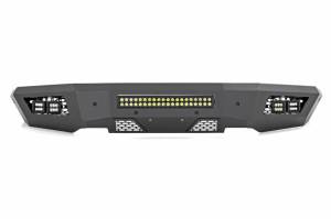 10759 | Rough Country Front Bumper With Black Series LED Cube Lights & 20" LED Light Bar For Ford Ranger 2/4WD | 2019-2023