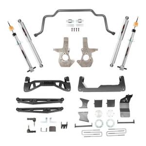 150201TPS | Belltech 7-9 Complete Lift Kit with Trail Performance Struts / Shocks & Front Sway Bar (2007-2016 Silverado, Sierra 1500 2WD/4WD | OEM Cast Steel Control Arms)