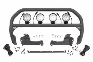 51044 | Rough Country Nudge Bar For Ford Bronco Sport 4WD | 2021-2023 | Chrome Series 4" Round LED Lights