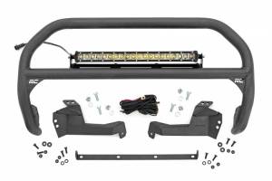 Rough Country - 51043 | Rough Country Nudge Bar For Ford Bronco Sport 4WD | 2021-2023 | Chrome Series 20" Single Row Light Bar - Image 1