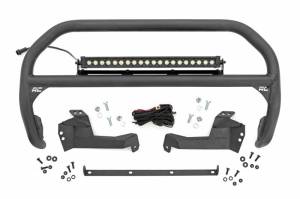 51042 | Rough Country Nudge Bar For Ford Bronco Sport 4WD | 2021-2023 | Black Series 20" Single Row Light Bar With White DRL